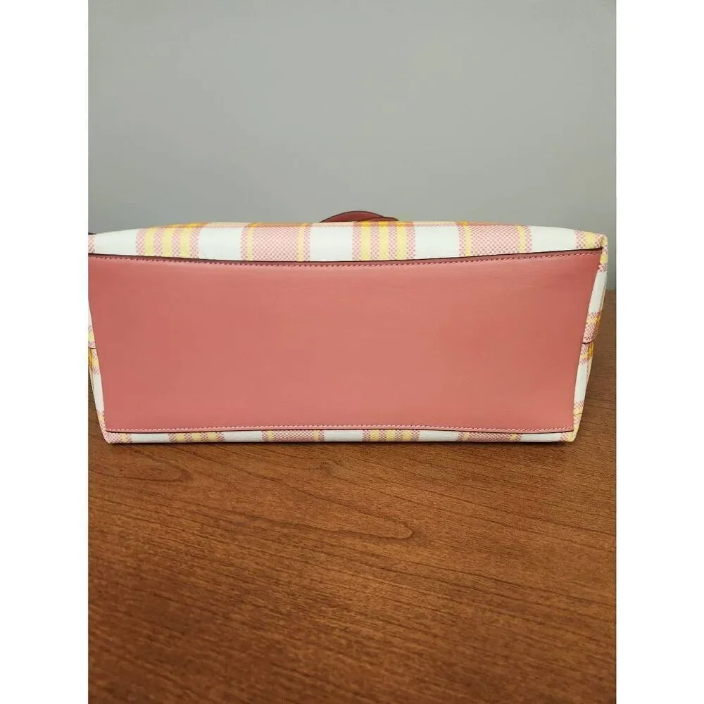 NWOT Coach Gallery Tote Bag With Garden Plaid Print (PF)